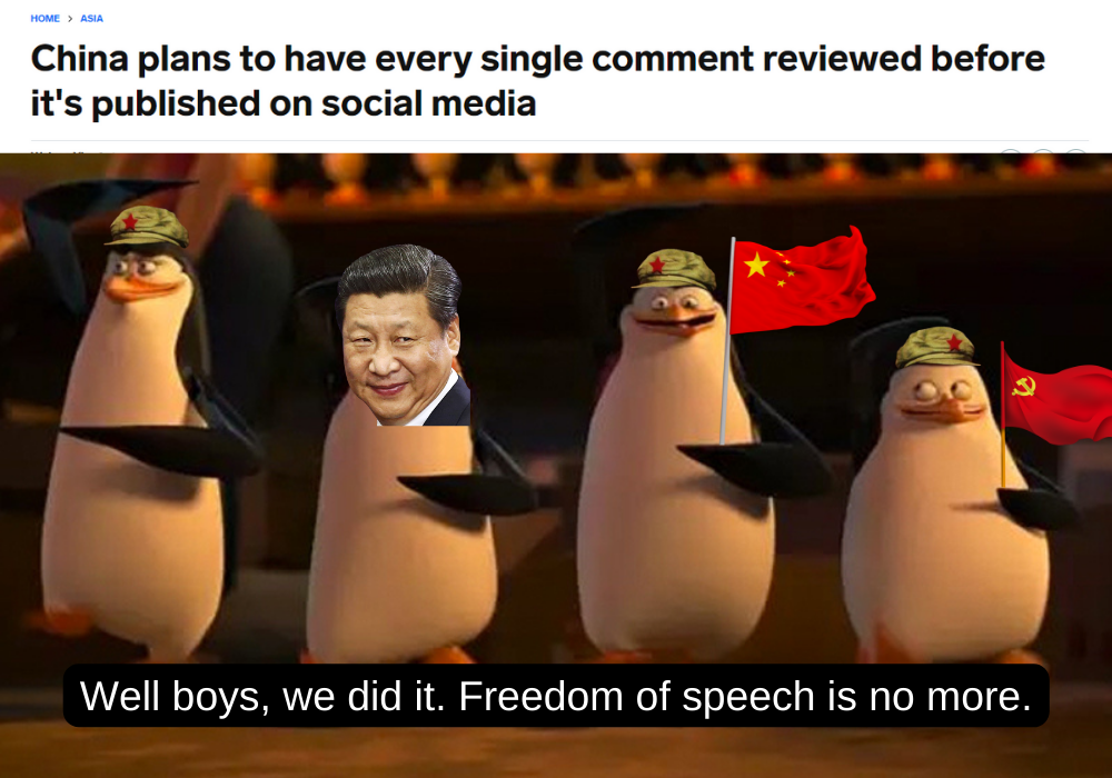funny memes - dank memes - we did it boys meme - Home Ana China plans to have every single comment reviewed before it's published on social media Well boys, we did it. Freedom of speech is no more.