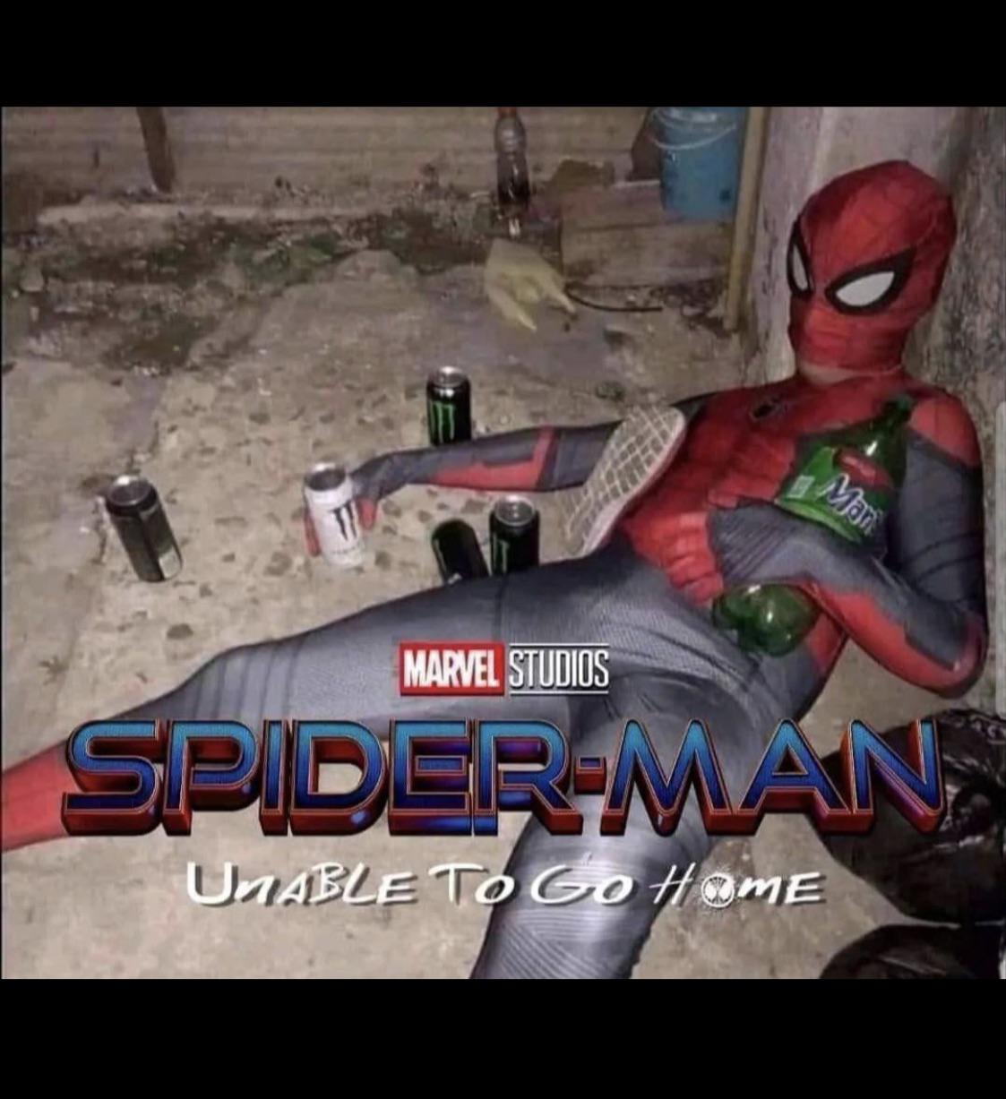 dank memes - spider man go home - Man Marvel Studios SpiderMan Unable To Go Home