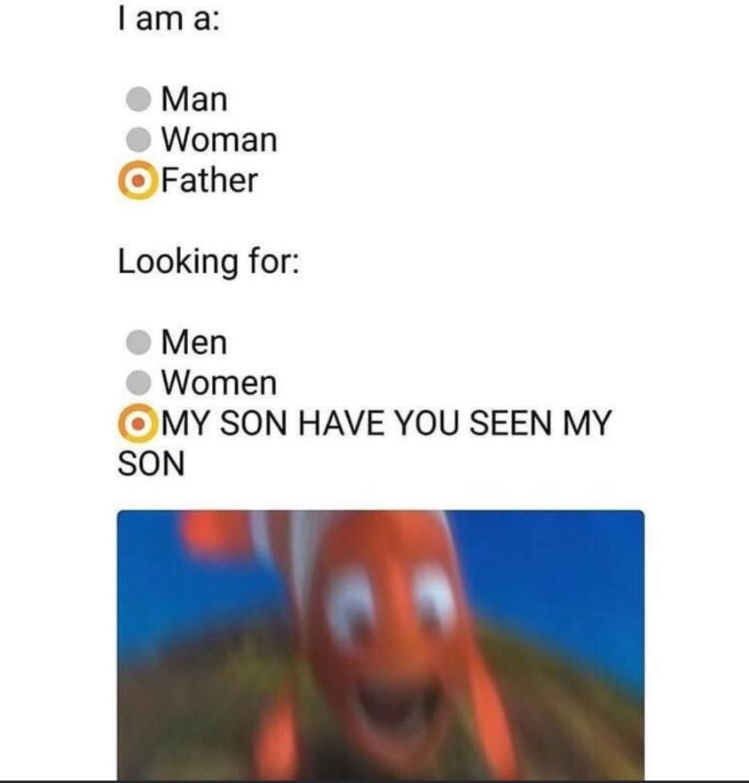 dank memes - have you seen my son meme - I am a Man Woman Father Looking for Men Women My Son Have You Seen My Son