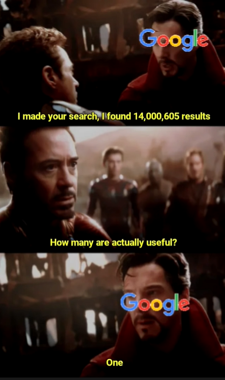 funny memes - dank memes - dr strange 14000605 - Google I made your search, I found 14,000,605 results How many are actually useful? Google One