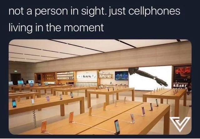 funny memes - cellphones living in the moment - not a person in sight. just cellphones living in the moment wwwwww. P a Sed Kit $44 Lor V