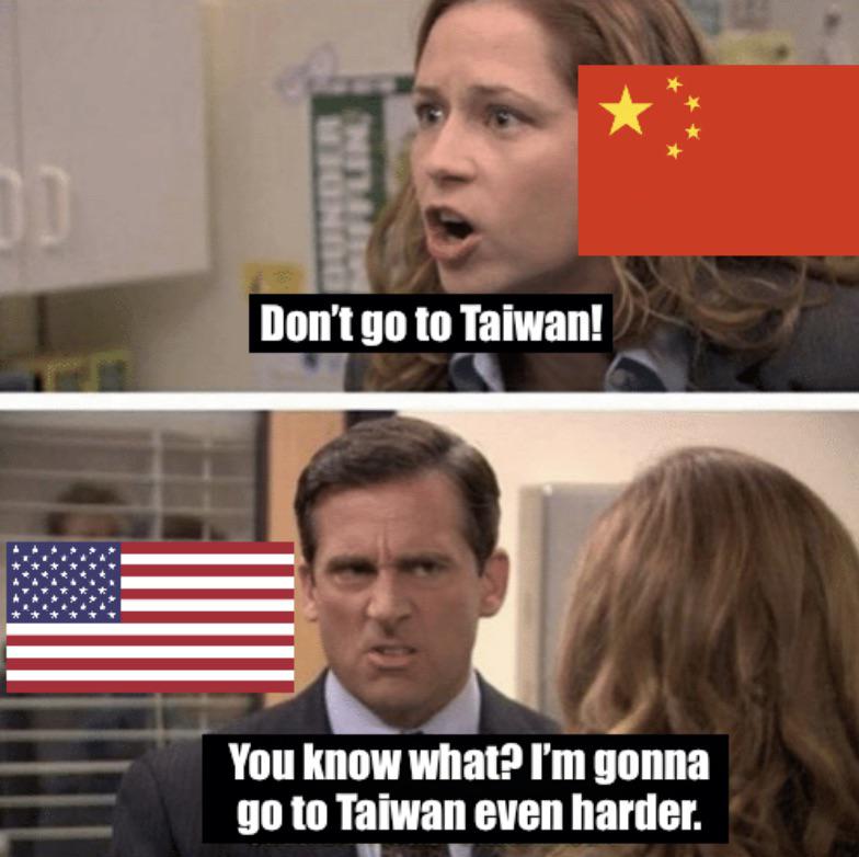 funny memes - photo caption - Dd Miongo Fflin Don't go to Taiwan! You know what? I'm gonna go to Taiwan even harder.