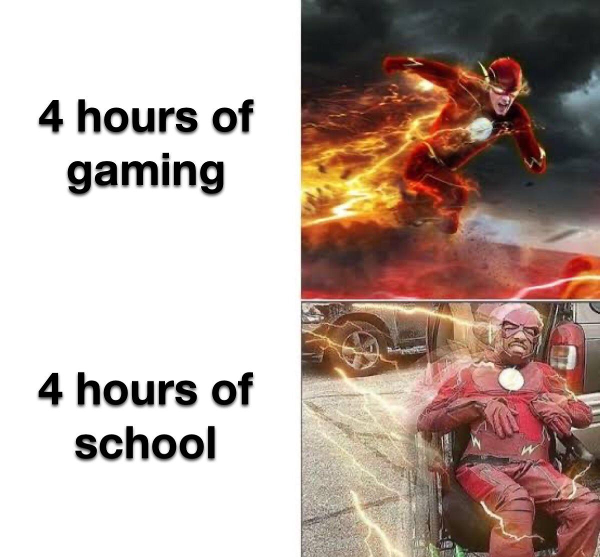 funny memes - ssd meme - 4 hours of gaming 4 hours of school