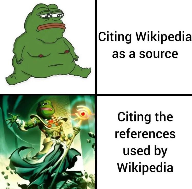 dank memes and pics - trademark meme - Citing Wikipedia as a source Citing the references used by Wikipedia