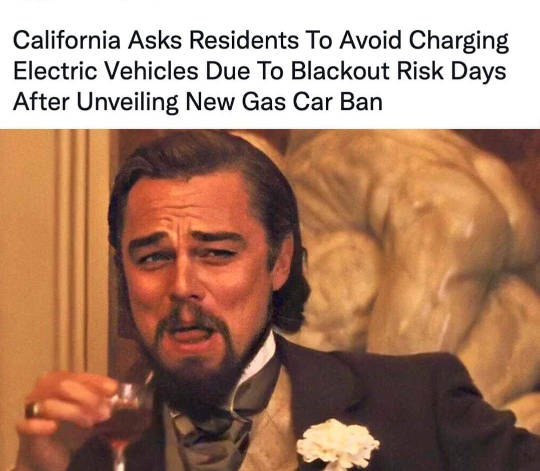 photo caption - California Asks Residents To Avoid Charging Electric Vehicles Due To Blackout Risk Days After Unveiling New Gas Car Ban