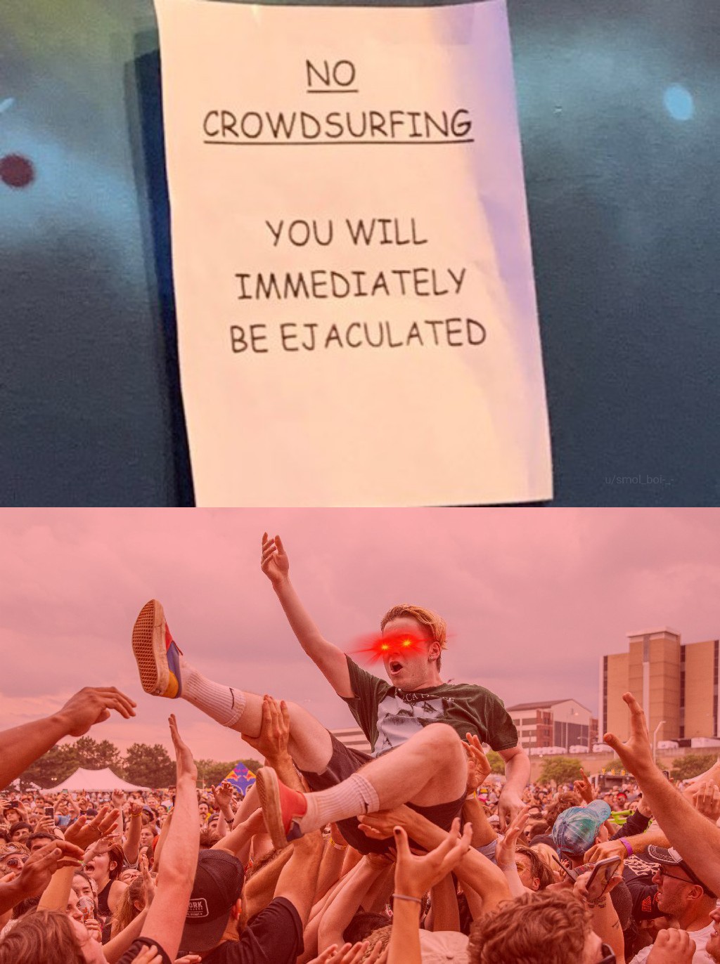 dank memes - poster - Ork T No Crowdsurfing You Will Immediately Be Ejaculated 144 usmol_boi_