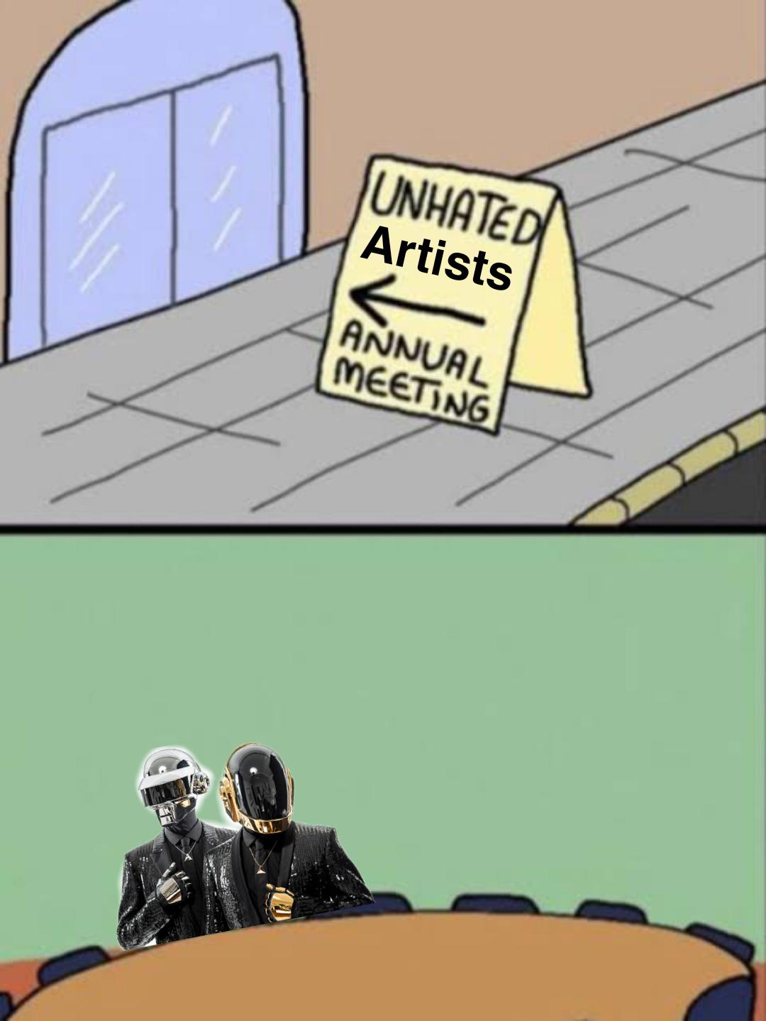 dank memes - cartoon - Unhated Artists Annual Meeting