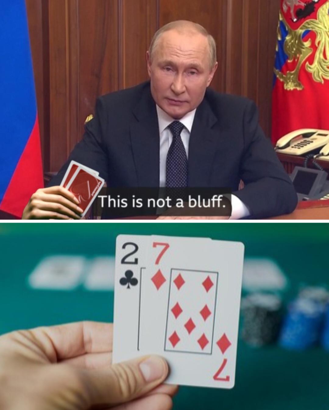worst hand in poker - This is not a bluff. 27