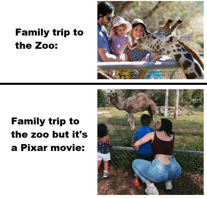 daily dose of pics - fauna - Family trip to the Zoo Family trip to the zoo but it's a Pixar movie