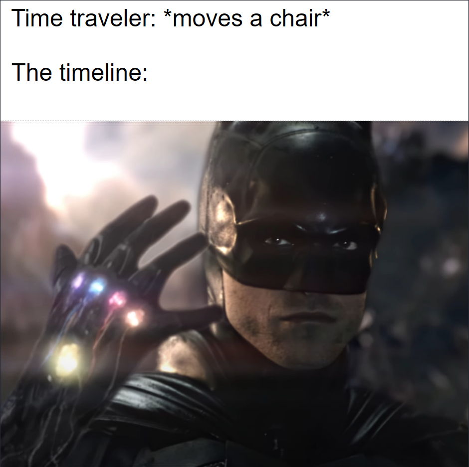 daily dose of pics - photo caption - Time traveler moves a chair The timeline