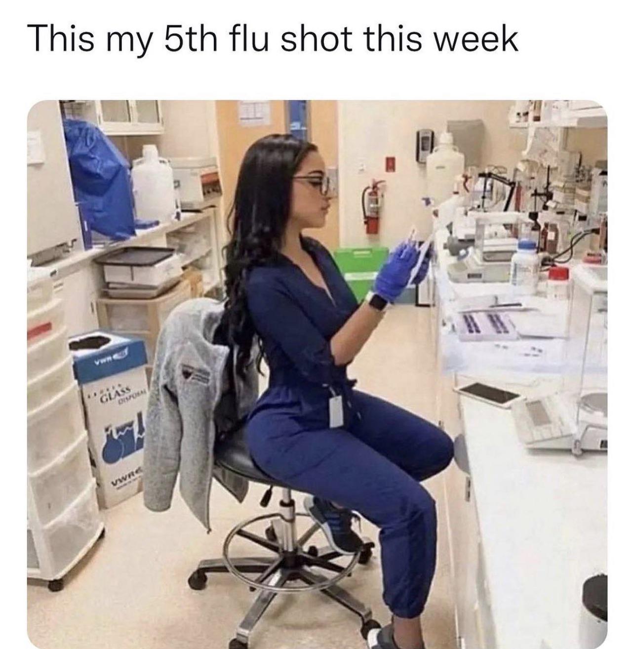 funny memes - not sure if im donating blood or cum - This my 5th flu shot this week Glass Disposal Vwre 3