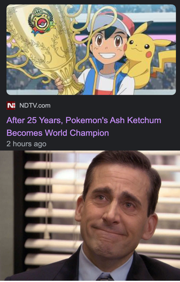 funny memes - Clothing - N Ndtv.com After 25 Years, Pokemon's Ash Ketchum Becomes World Champion 2 hours ago