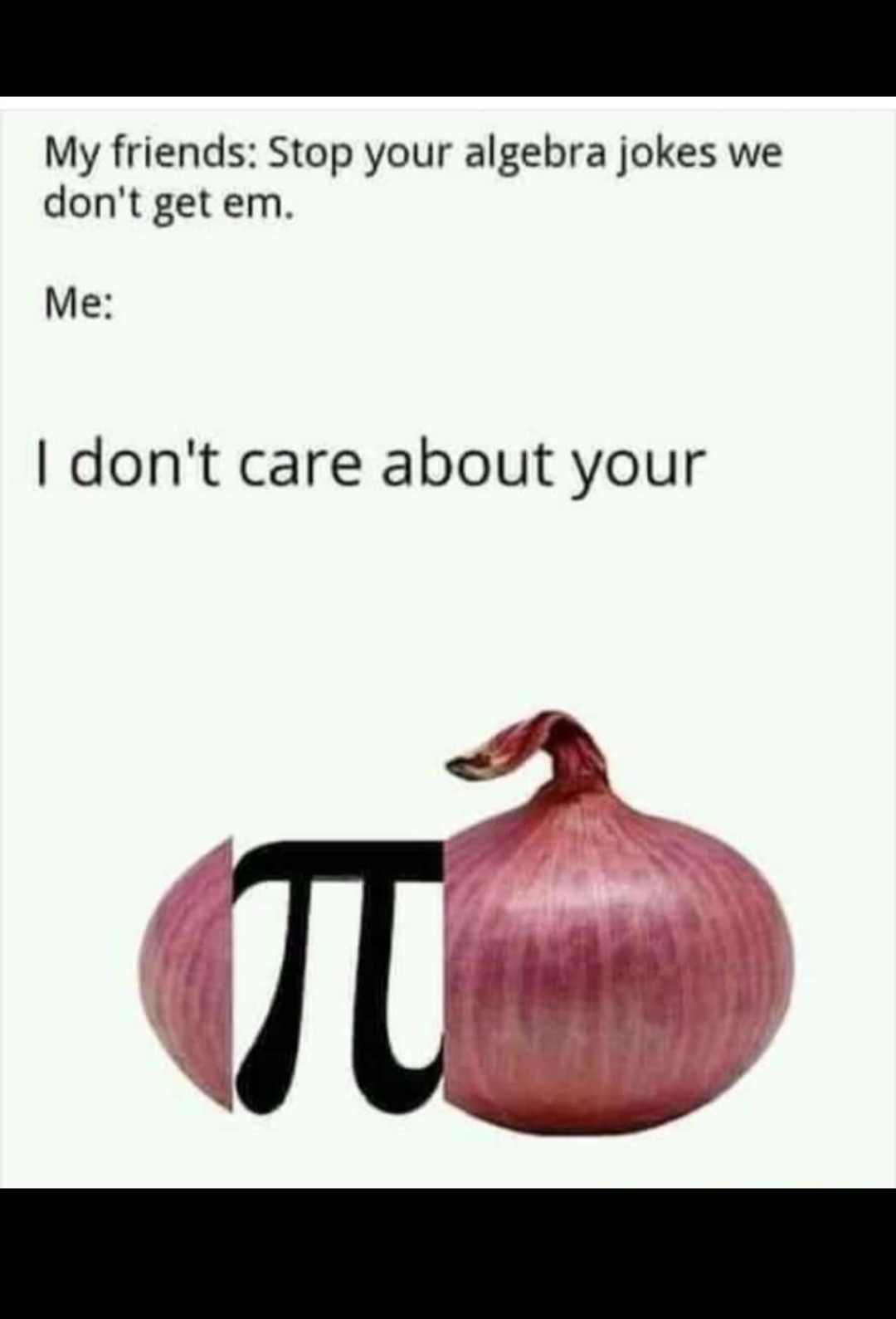 funny memes - close up - My friends Stop your algebra jokes we don't get em. Me I don't care about your