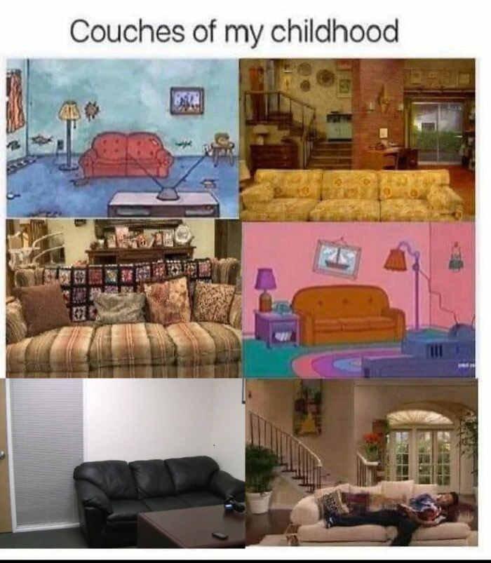 monday morning randomness - wall - Couches of my childhood