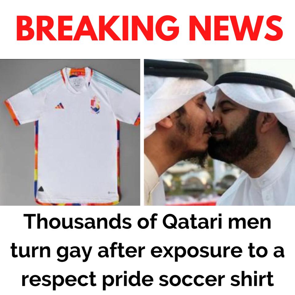 monday morning randomness - khaleeji nose - Breaking News Thousands of Qatari men turn gay after exposure to a respect pride soccer shirt