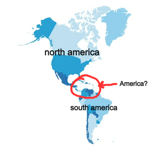funny memes - Map - north america south america America?