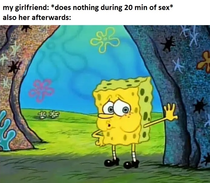 funny dank memes - пу пу пу мем - my girlfriend does nothing during 20 min of sex also her afterwards &&