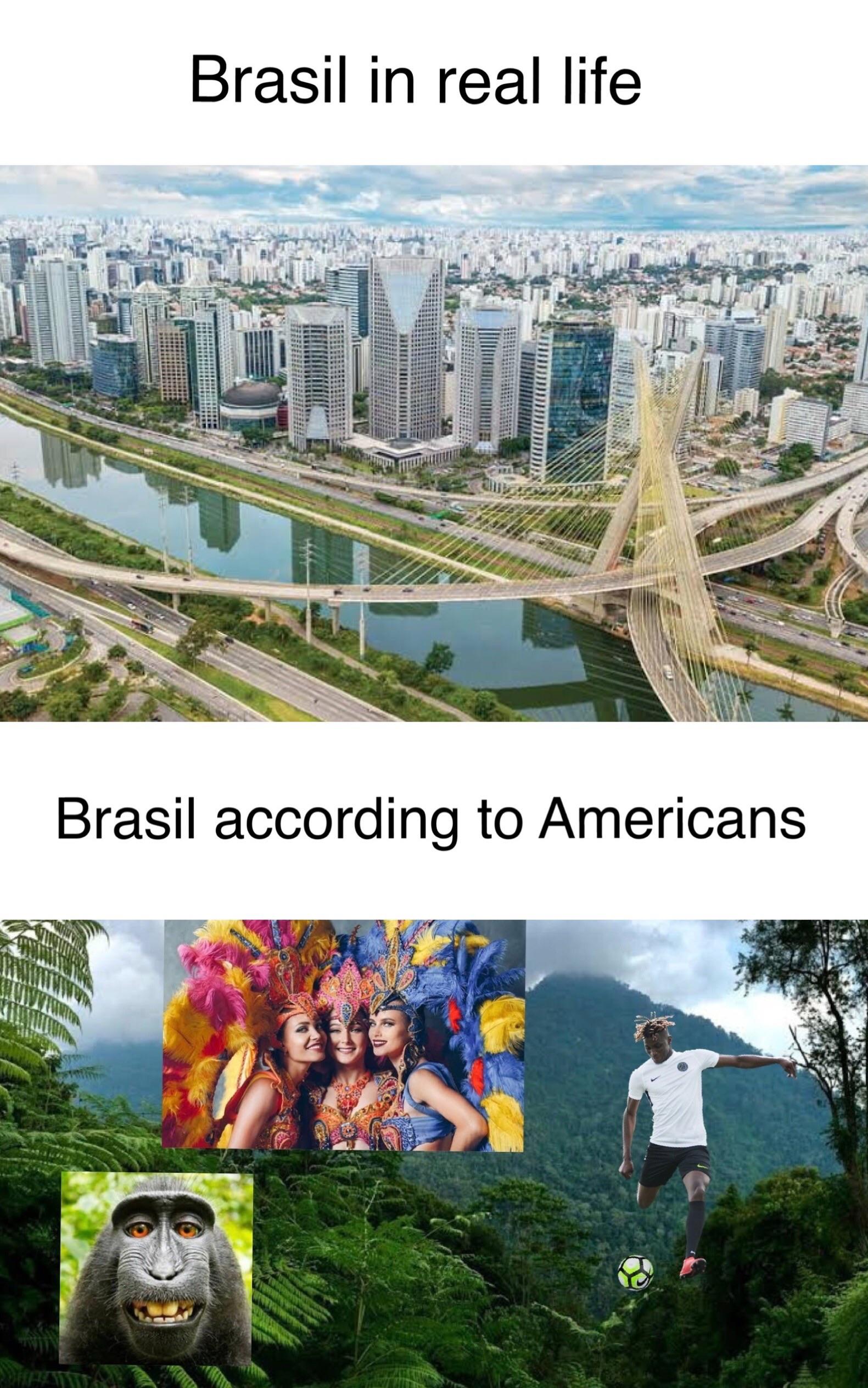 funny memes - landmark - Brasil in real life Brasil according to Americans 218