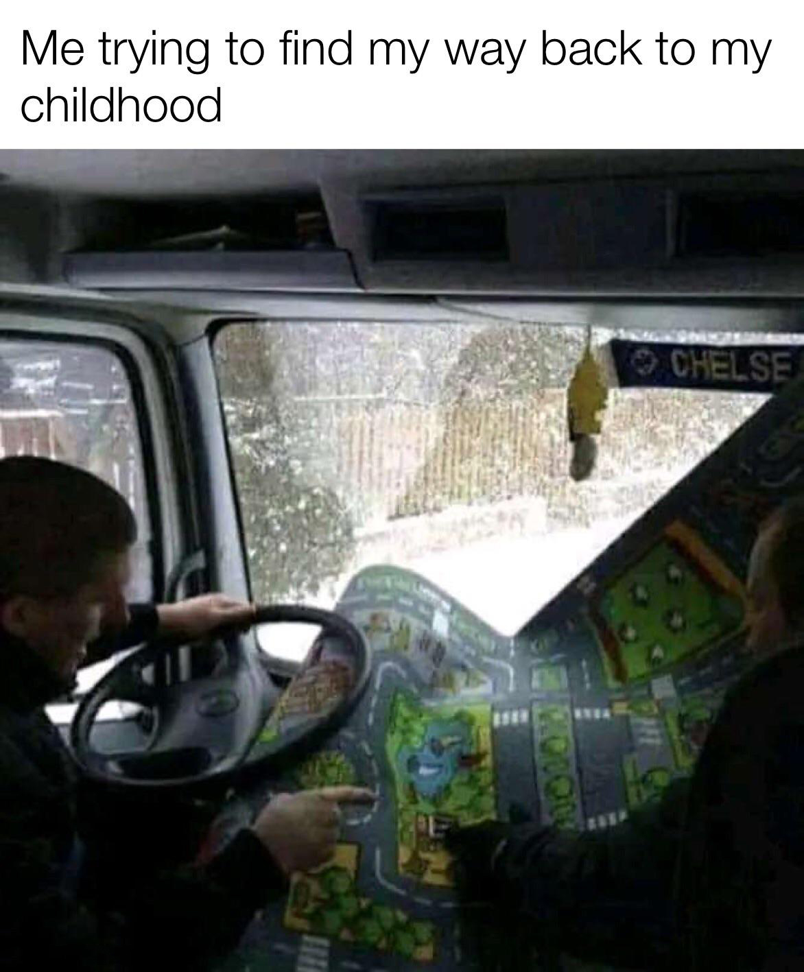 windshield - Me trying to find my way back to my childhood L The Chelse