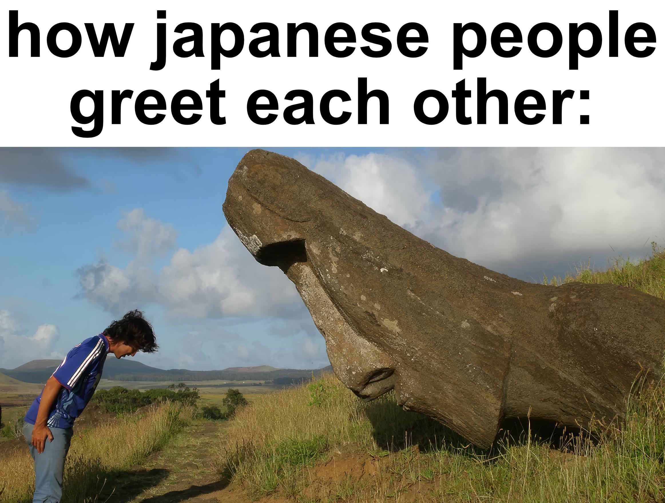 funny memes and pics - outcrop - how japanese people greet each other