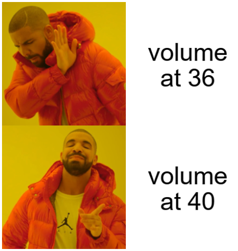 dank memes funny jokes - material memes - volume at 36 volume at 40