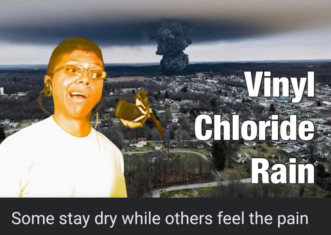 funny memes - - - Vinyl Chloride Rain Some stay dry while others feel the pain