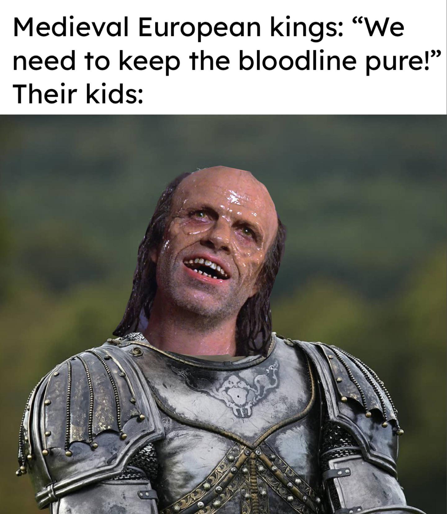 funny memes - henry cavill the tudors season - Medieval European kings "We need to keep the bloodline pure!" Their kids