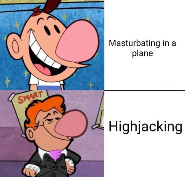 funny memes - Meme - Smart ee Masturbating in a plane Highjacking