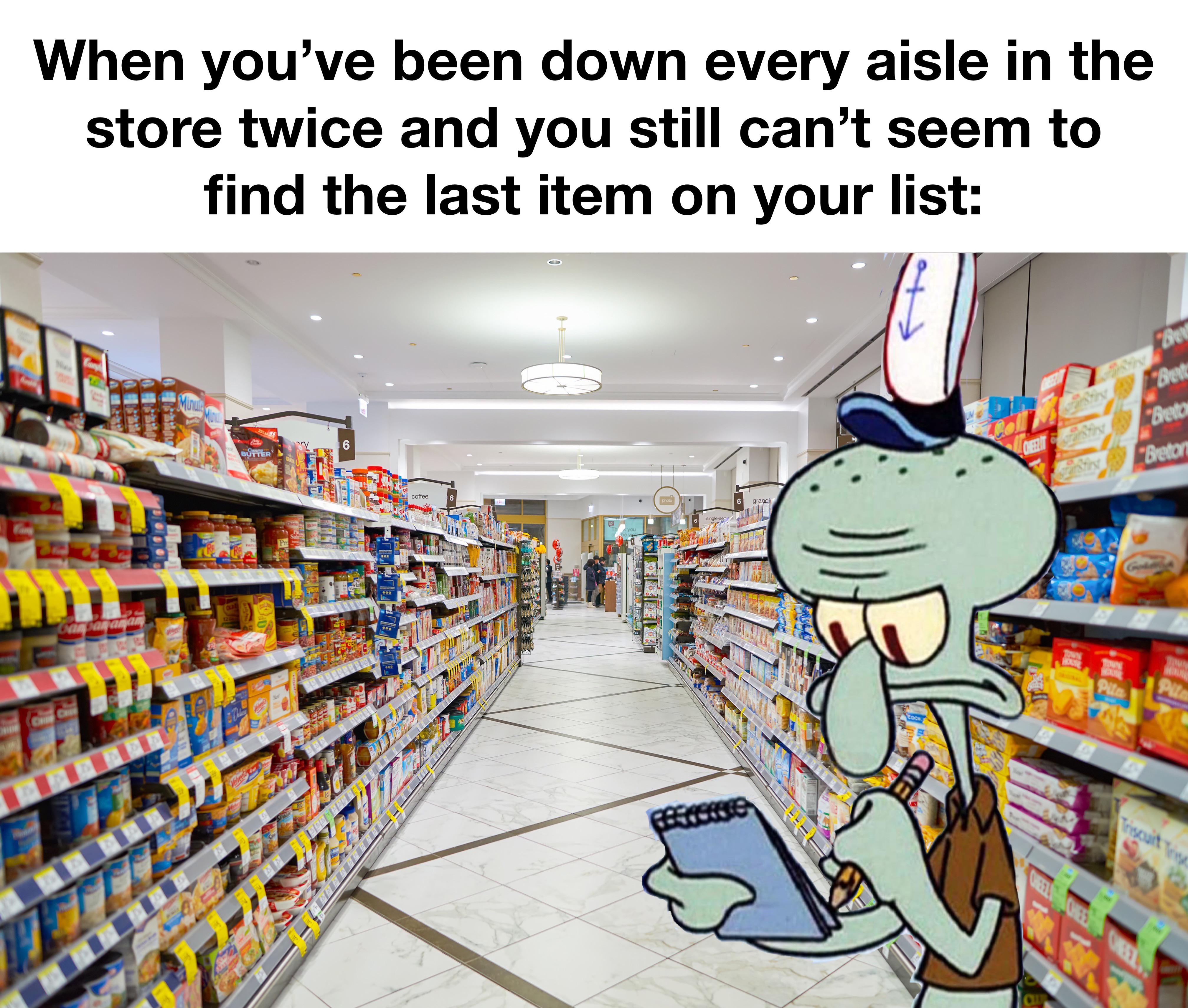 funny memes - Internet meme - When you've been down every aisle in the store twice and you still can't seem to find the last item on your list Bet Beta Betr