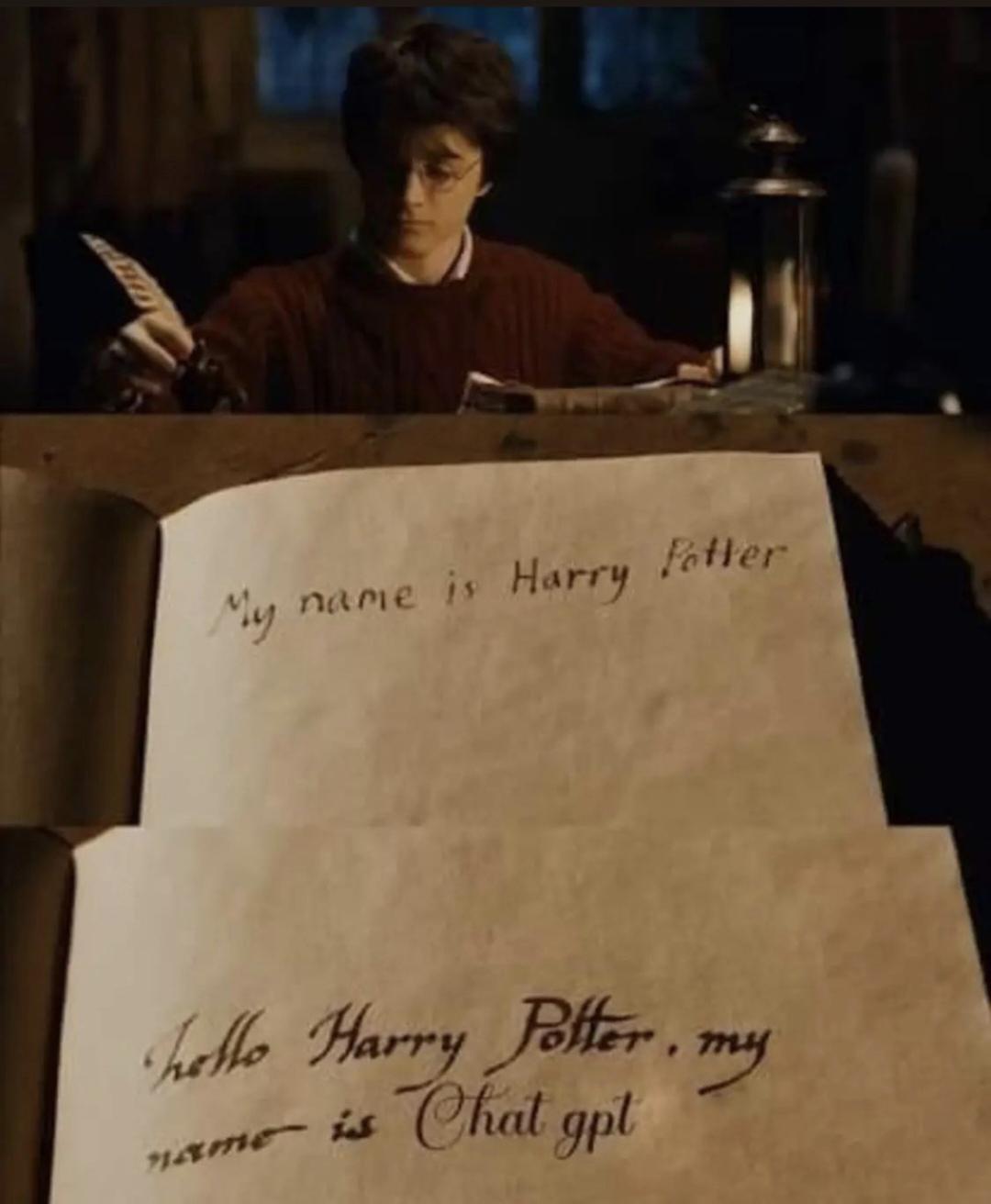 dank memes - hello harry potter my name is chatgpt - My name is Harry Potter hello Harry Potter, my Chat gpt