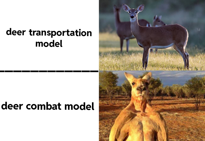 funny memes and pics  - kangaroo boxing meme - deer transportation model deer combat model