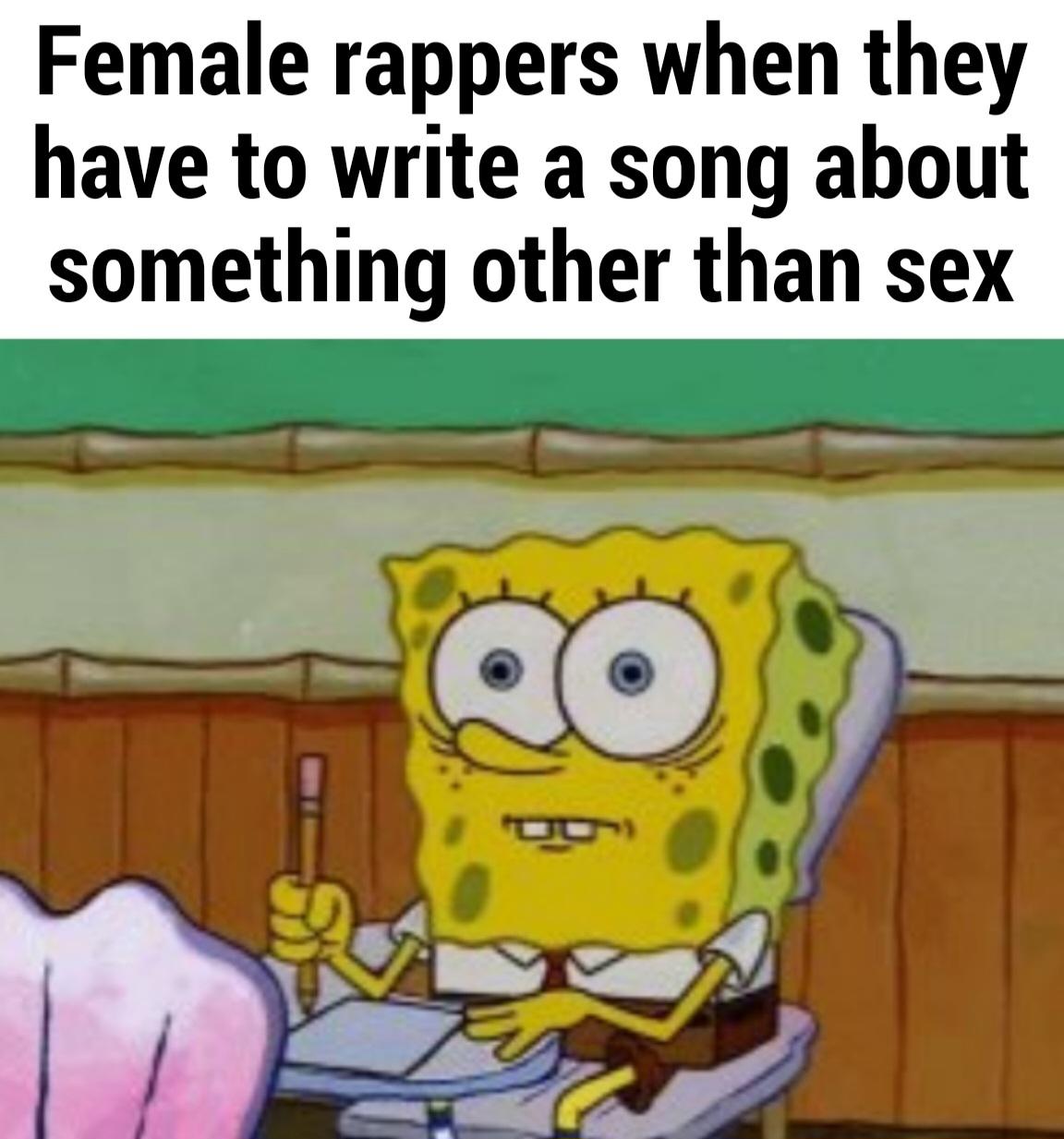 funny memes and pics - hana hou restaurant - Female rappers when they have to write a song about something other than sex Qo