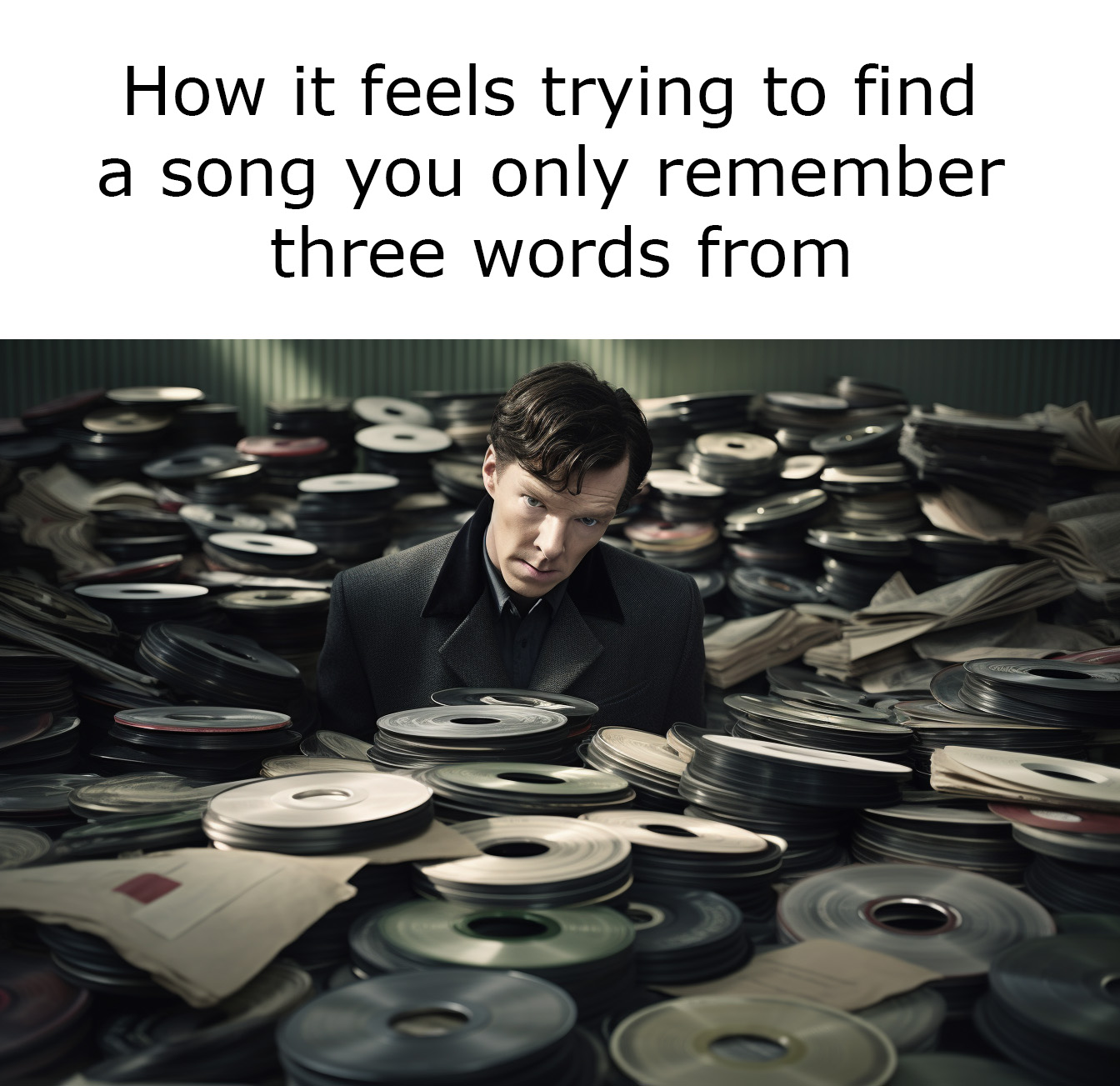 37 funny memes and pics -  human behavior - How it feels trying to find a song you only remember three words from Full