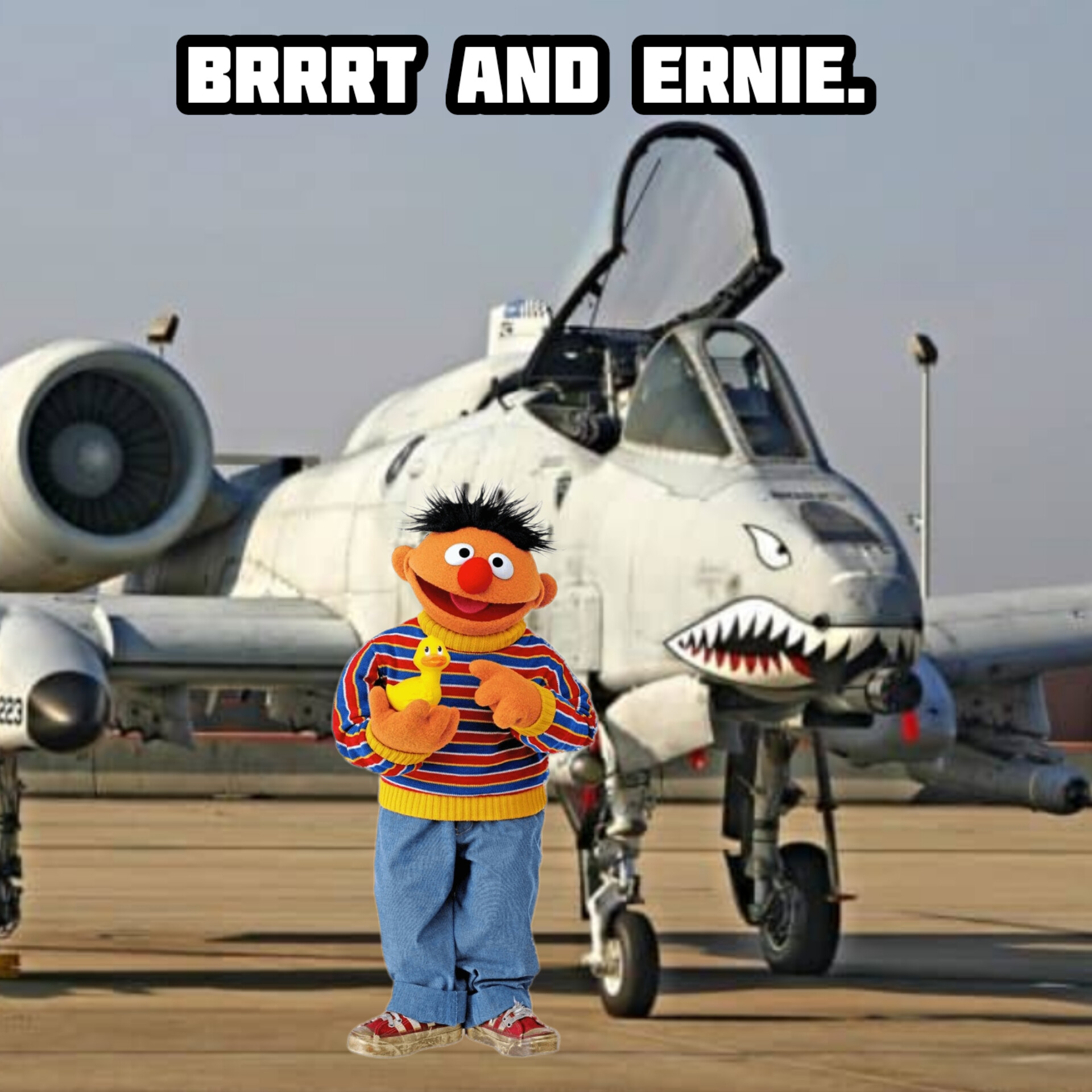 funny memes - air force - Brrrt And Ernie.
