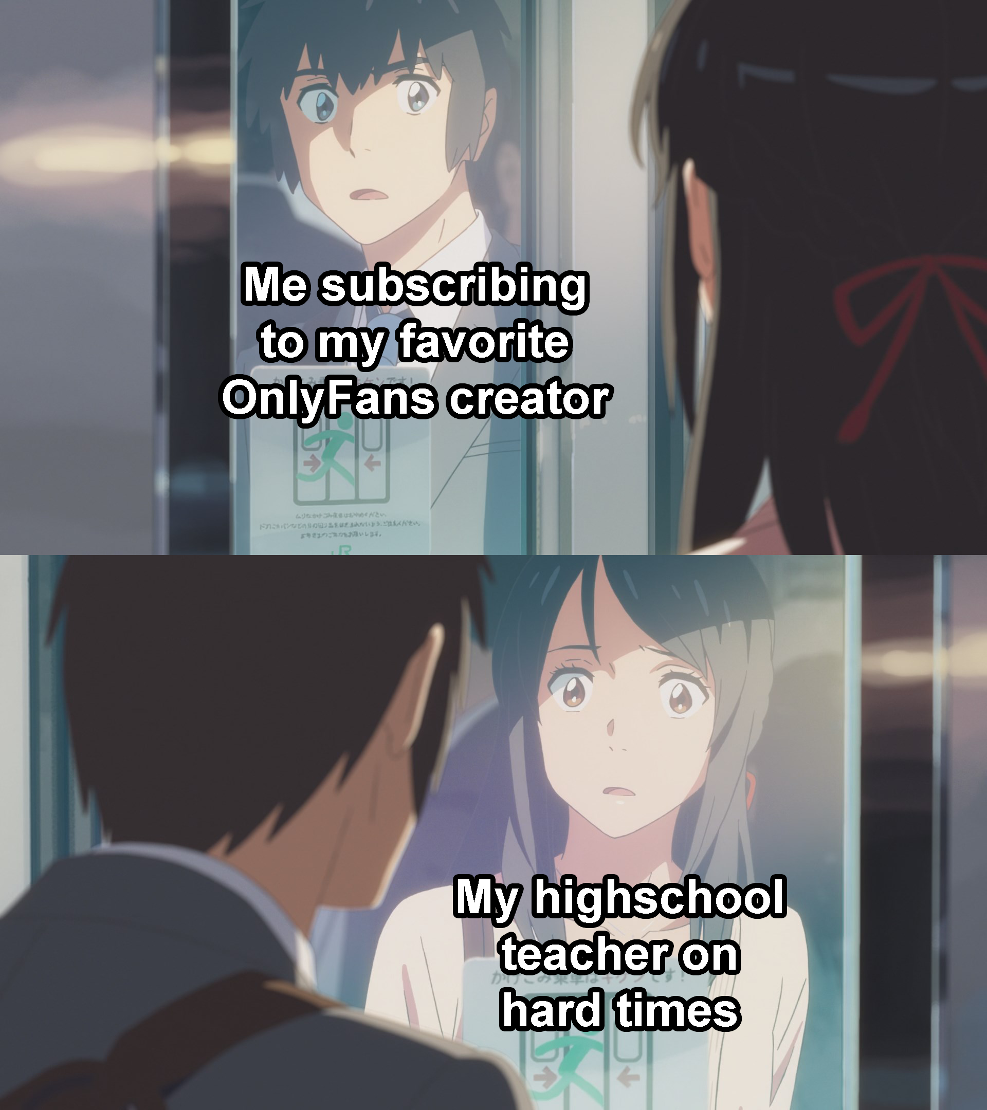 funny memes - cartoon - Me subscribing to my favorite OnlyFans creator My highschool teacher on hard times 9