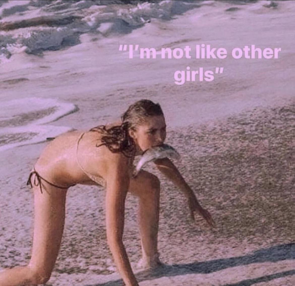funny memes and pics - sand - "I'm not other girls"