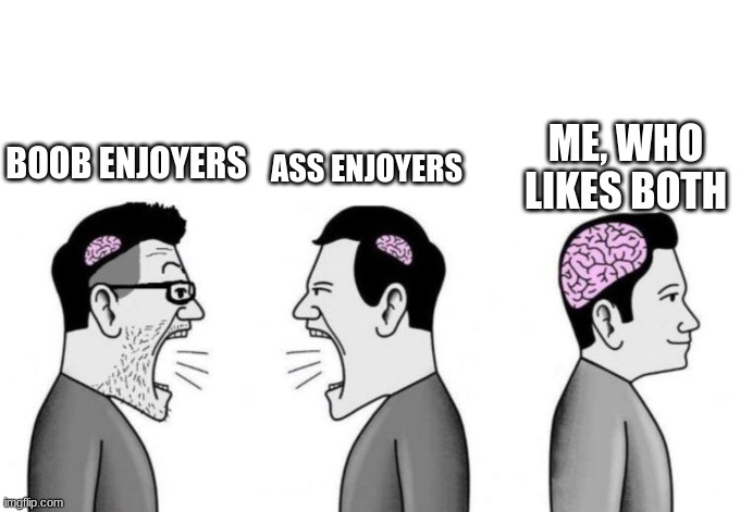 dank memes - cartoon - Boob Enjoyers Ass Enjoyers imgflip.com Me, Who Both