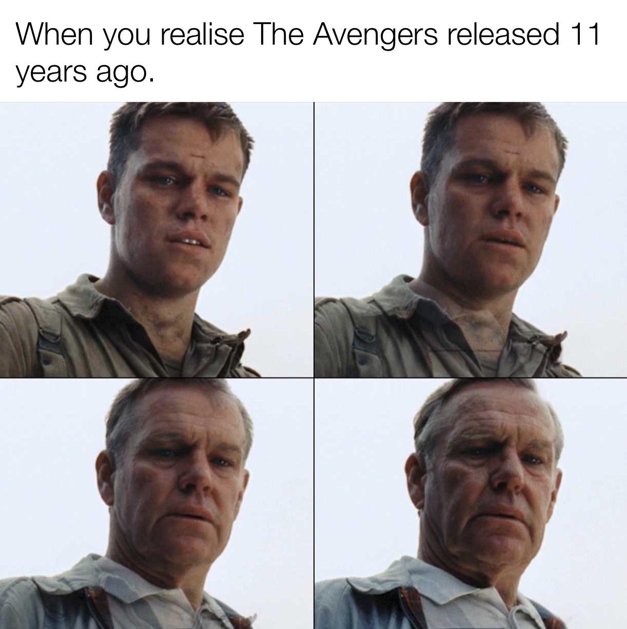 funny pics and memes - we are closer to 2050 than 1990 - When you realise The Avengers released 11 years ago.