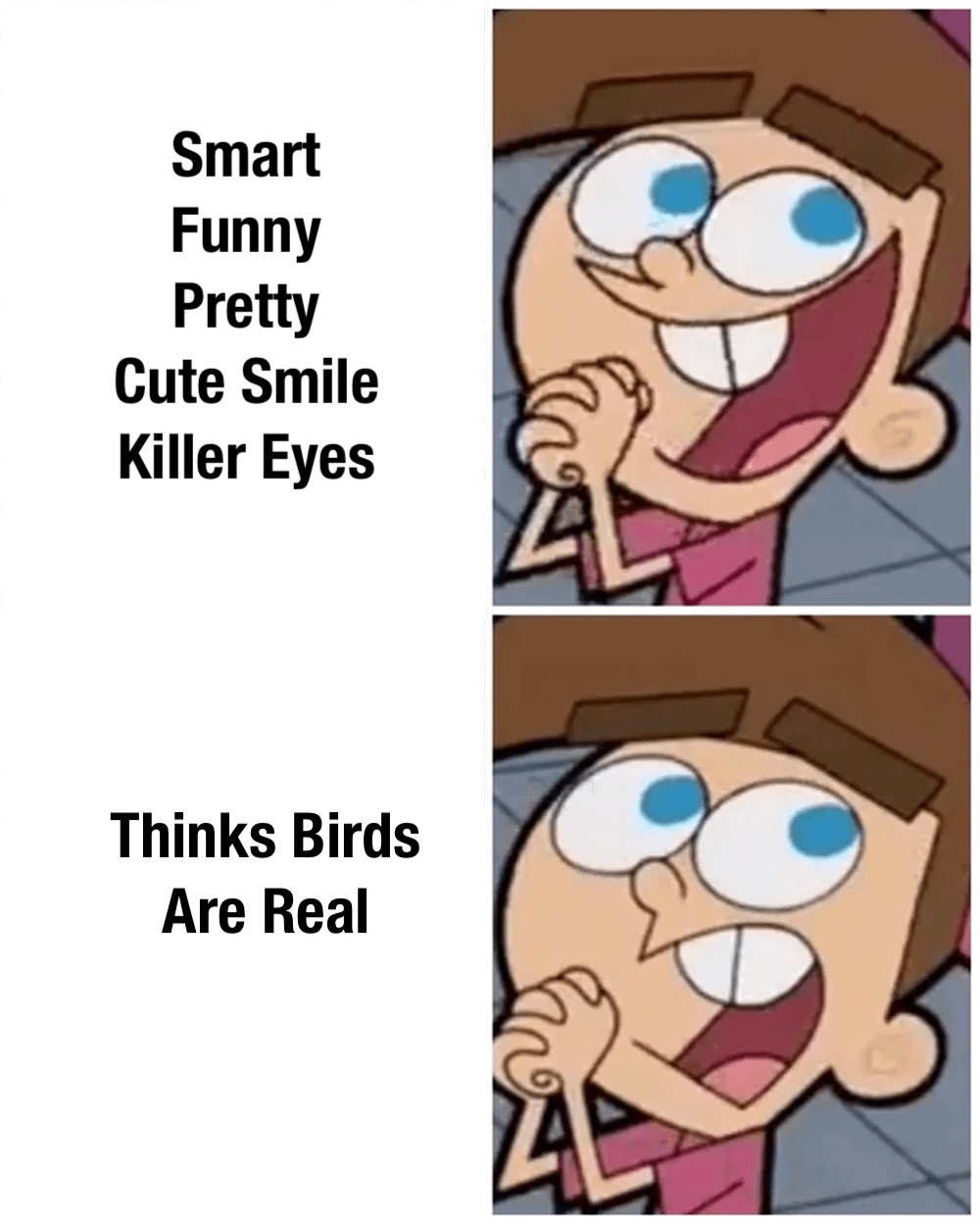 dank memes - real living - Smart Funny Pretty Cute Smile Killer Eyes Thinks Birds Are Real