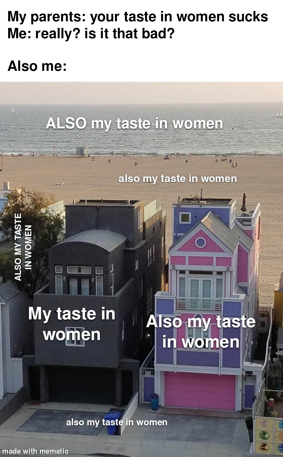 funny friday memes - palisades park - My parents your taste in women sucks Me really? is it that bad? Also me Also My Taste In Women Also my taste in women My taste in women also my taste in wome made with mematic Also my taste in women also my taste in w