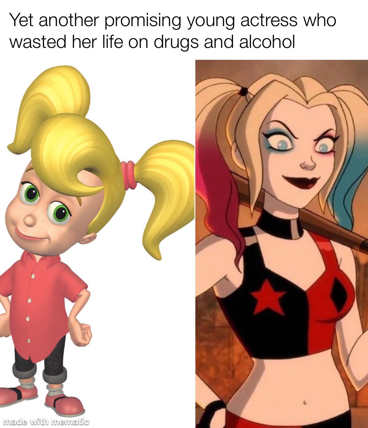 dank memes - cartoon - Yet another promising young actress who wasted her life on drugs and alcohol made with mematic