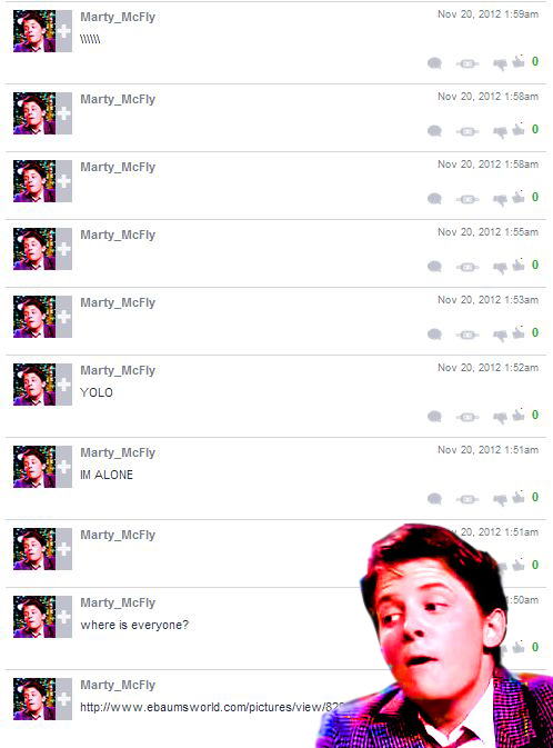 Marty spams the comment boards.