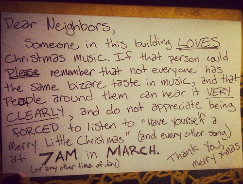 Strange and Funny Neighbor Notes