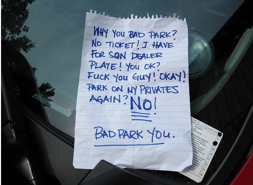 Notes Left on Cars