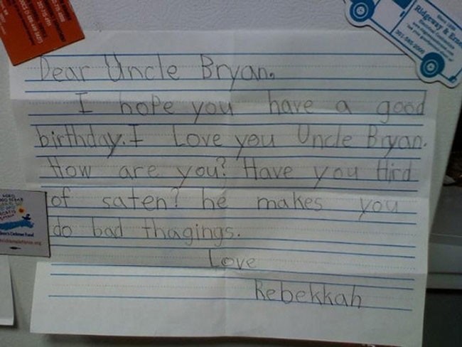 Funny Kids Letters