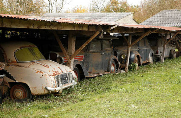 This rare collection of automobiles might look sort of like a huge pile of trash from a distance, but there is so much more to be found here than what meets the untrained eye.
