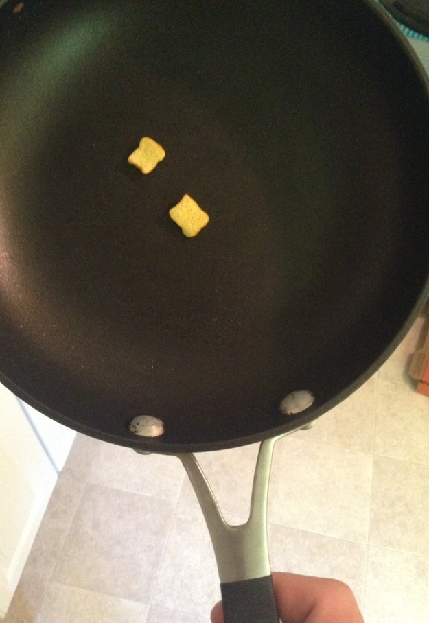 This girl who "left some French toast in the pan" for her S.O. before running out the door.