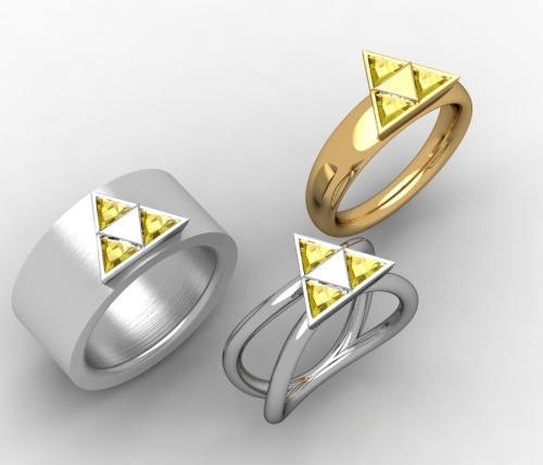 Link and Zelda's Triforce Ring