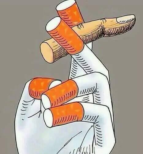 cigarette smoking finger