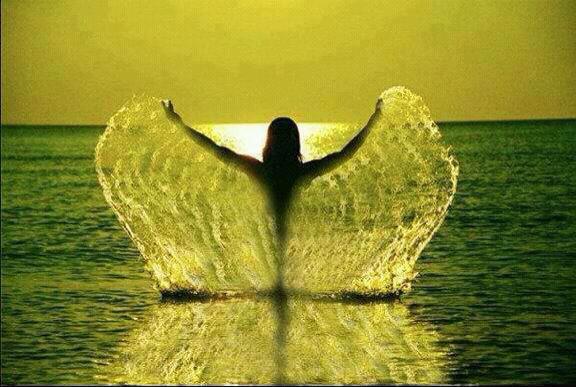 angel on water